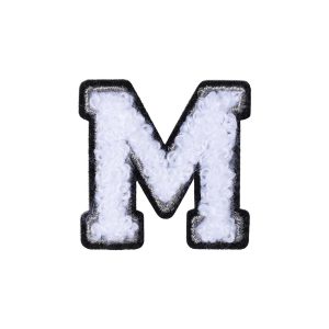 Letter M Patch - M Black/White
