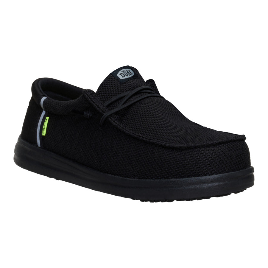 Wally Work Comp Toe Wide - Black/Black - Image 8